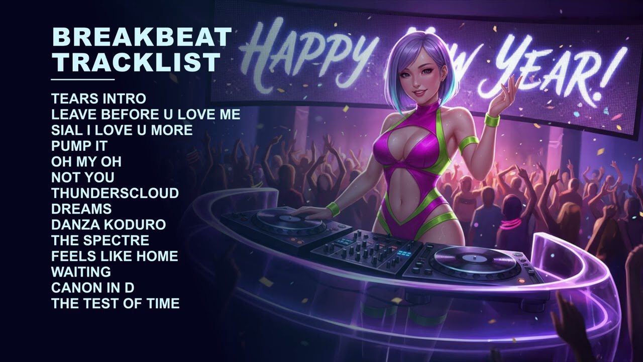 BREAKBEAT INDO BOUNCE NEW YEAR PARTY 2025! VIRAL END OF YEAR MIXTAPE! FULL BASS! 1 JAM NONSTOP!