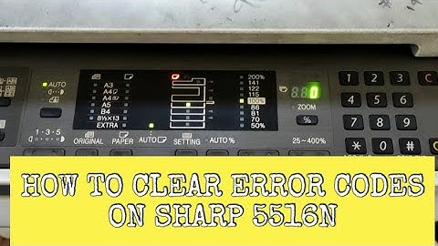 HOW TO CLEAR ERROR CODES ON SHARP 5516N || HIW TO ENTER SERVICE MODE ON SHARP 5516 N #sharp #copier