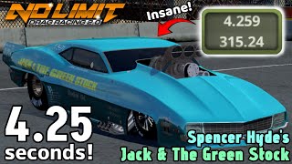 Fastest Division X Tune! 4.25 Seconds Spencer Hyde's Jack & The Green Stock | No Limit Drag Racing 2 screenshot 3