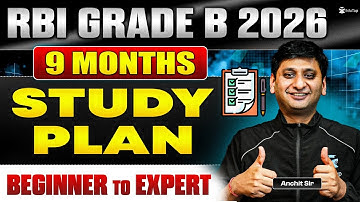 RBI Grade B 9 Months Study Plan 2026 | RBI Grade B Preparation | How to Prepare for RBI Phase 1 & 2