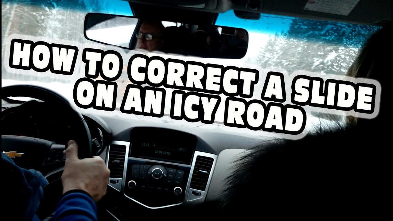 Winter Driving Education. How To Correct A Slide On An Icy Road And How To Prevent Them