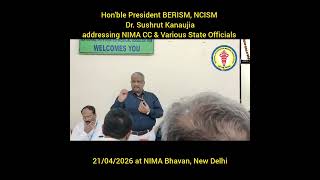 Very important message by Hon'ble President Board of ethics and registration of ISM , NCISM 
