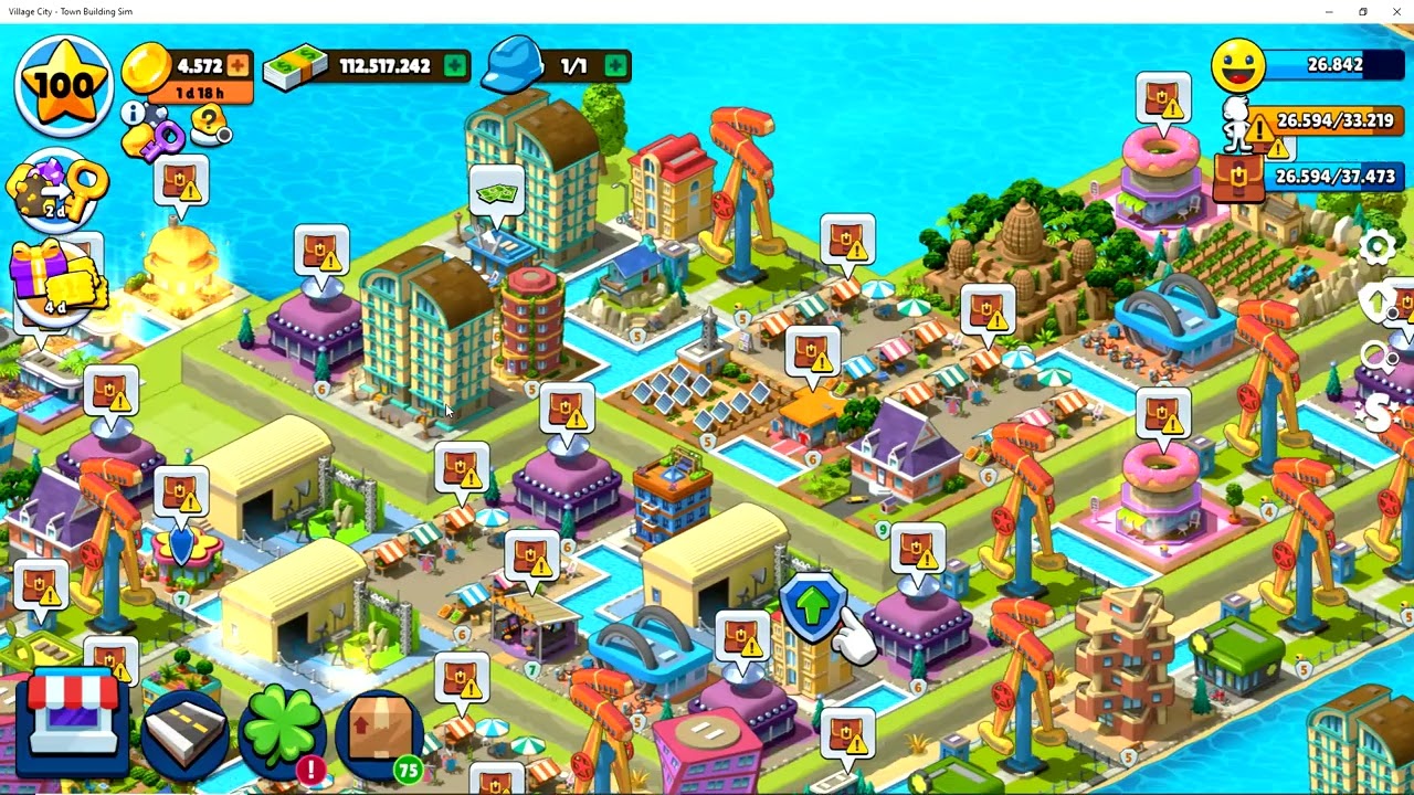 VILLAGE CITY: TOWN BUILDING SIM (DIA 471) LV 100 (MAX)