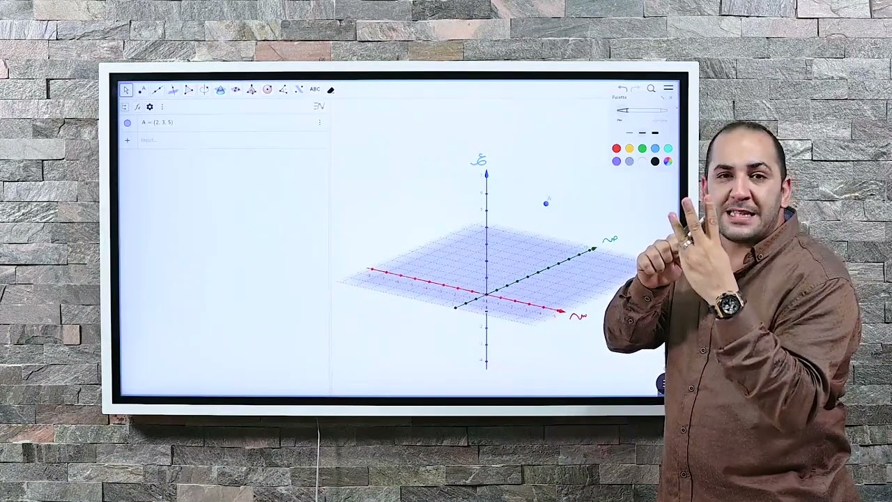 حتة كدة عالماشي تمثيل نقطة في الفراغ الاحداثي ثلاثي الأبعاد