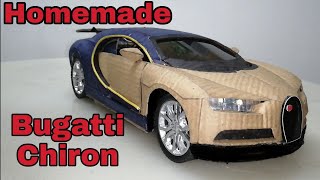 How to make Bugatti Chiron RC cardboard /with Automatic door