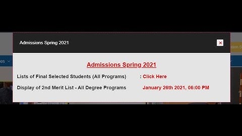 Numl merit list 2021 | Latest | Anis Safeen
