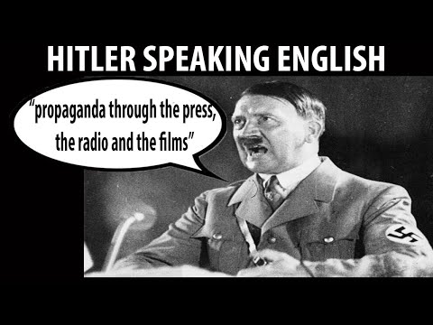 What Would Hitler Have Sounded Like In English Full Speech Jan. 30Th 1939