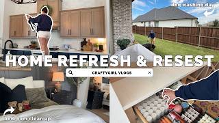 RESETTING MY HOME FOR FALL 🍂 | Cleaning, Decor Updates + Dog Bath