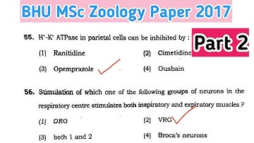 bhu msc zoology solved entrance paper 2017 || Part 2