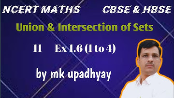 class 11 Sets use of Practical problem on Union & Intersection ex 1.6(1 to 4)