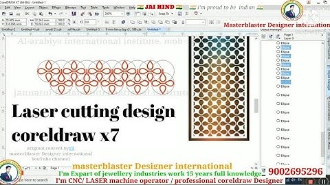 #cncmachinedesigne // laser cutting design in coreldraw // how to create cnc laser machine design