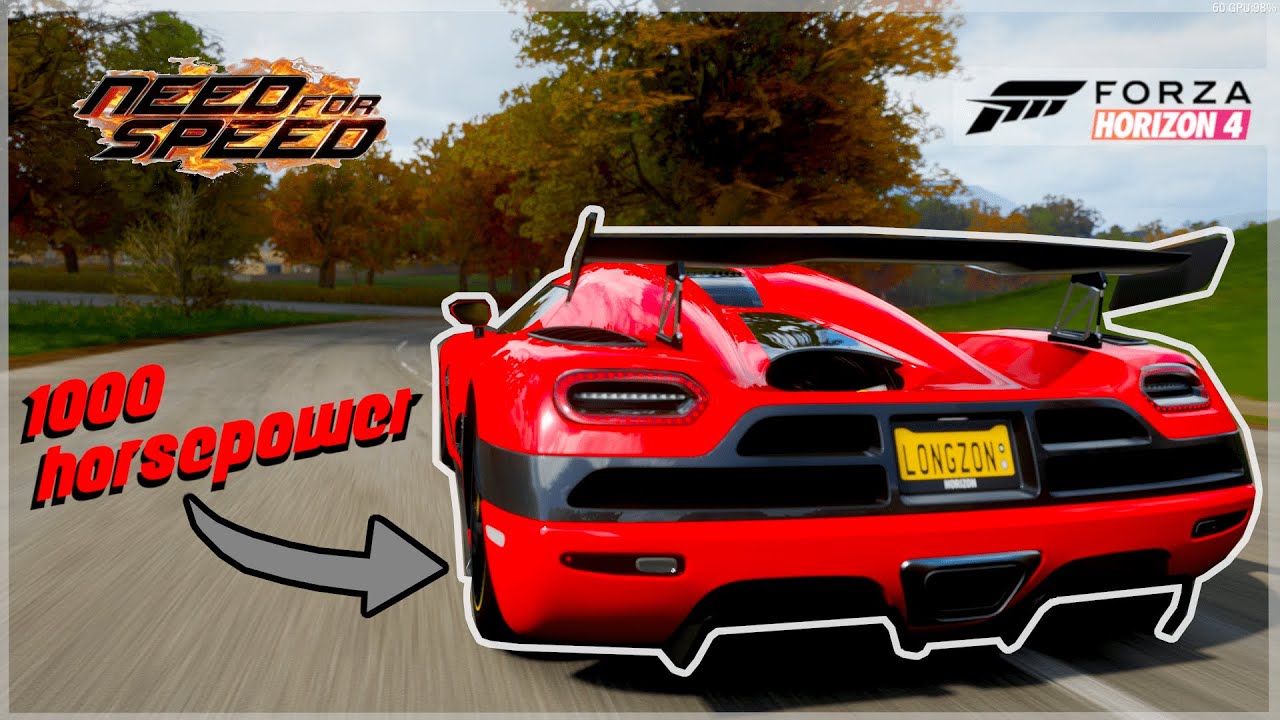 Koenigsegg do filme Need For Speed no Forza Horizon 4 