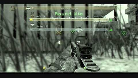 gb match cod4 1vs1 radar hardcore snd radar on.wmv