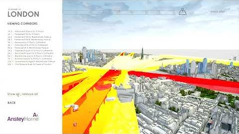 Virtual 3D model of London - St. Paul Viewing Corridors