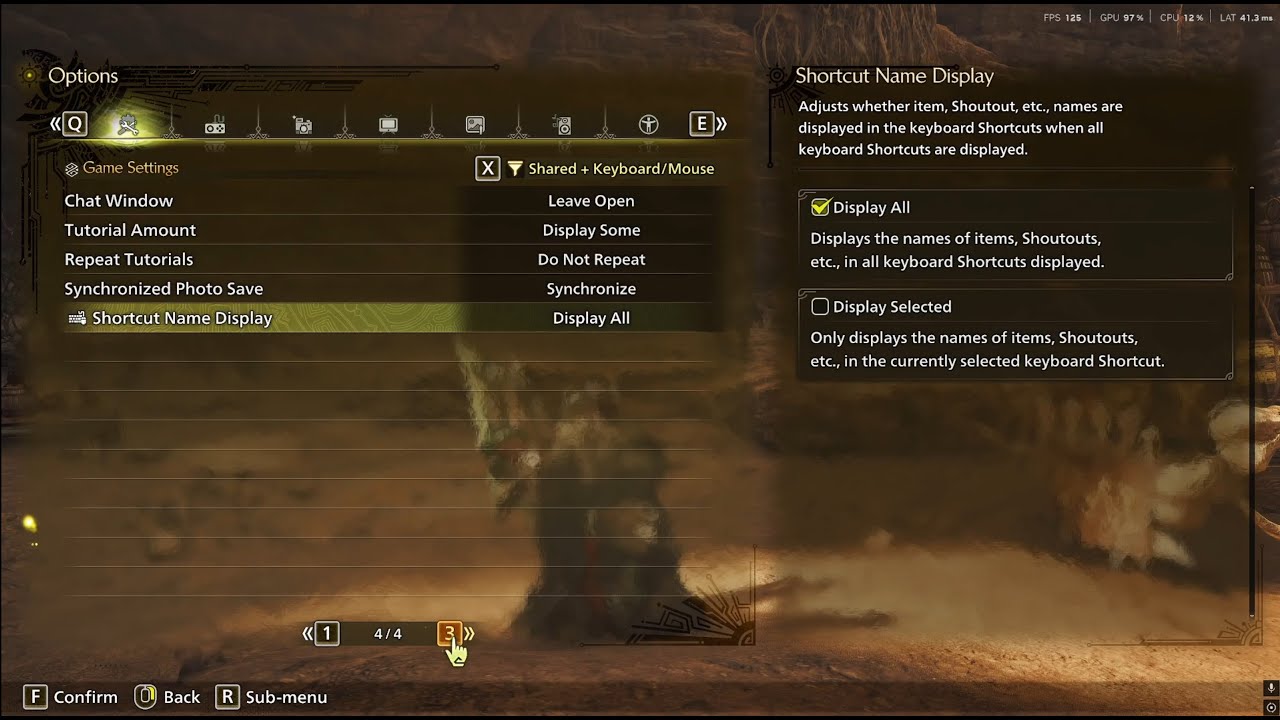 Keybinds and Game Settings for Bow - Monster Hunter Wilds
