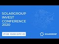 Онлайн-конференция SOLARGROUP INVEST CONFERENCE 2020