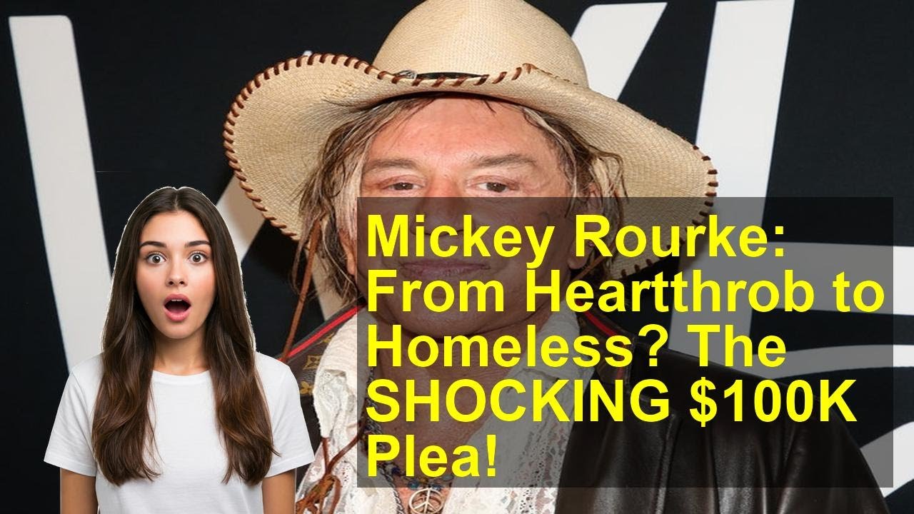 Mickey Rourke Heartthrob Mickey Rourke: From Heartthrob to Homeless? The SHOCKING $100K Plea ...