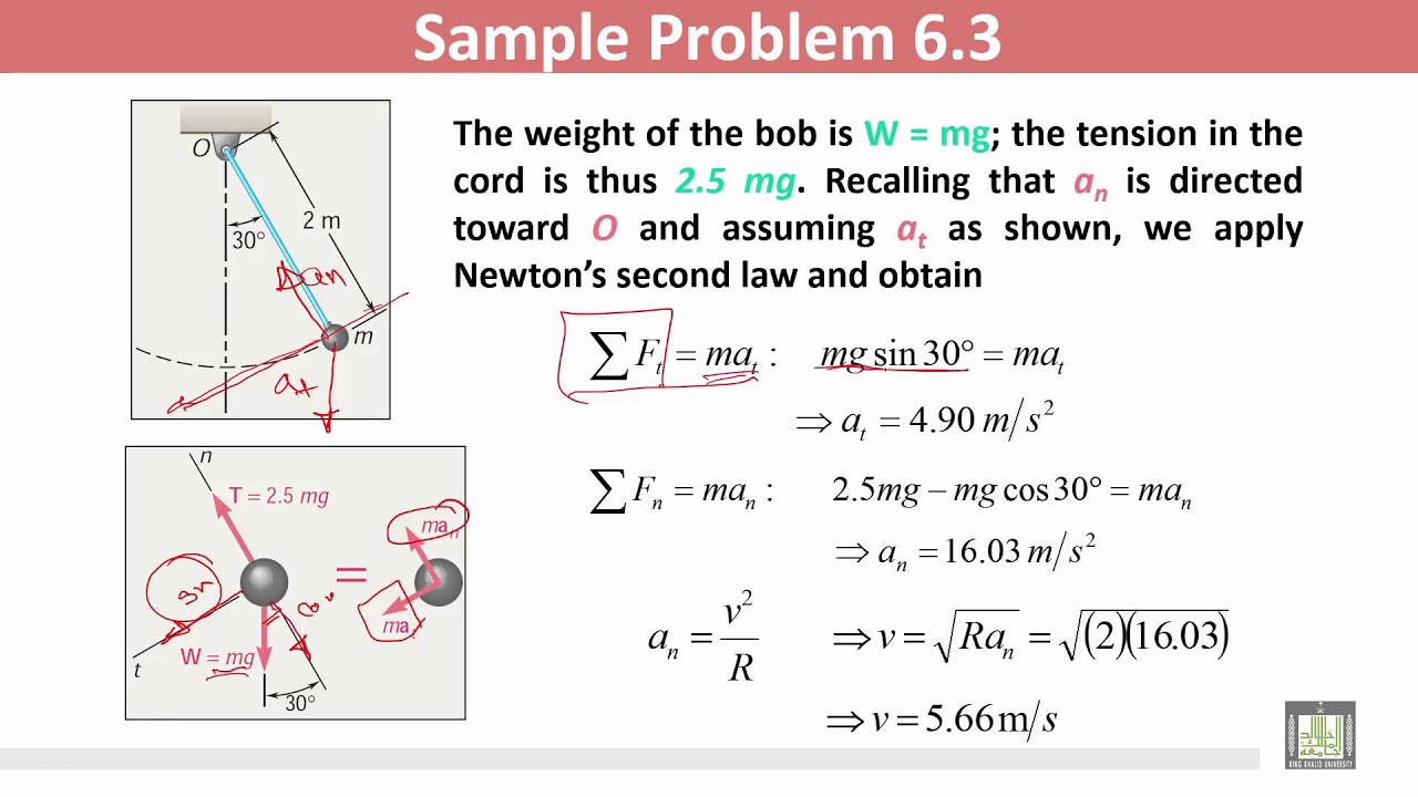 Statics and Dynamics C6 L5 Equations of Motion 2