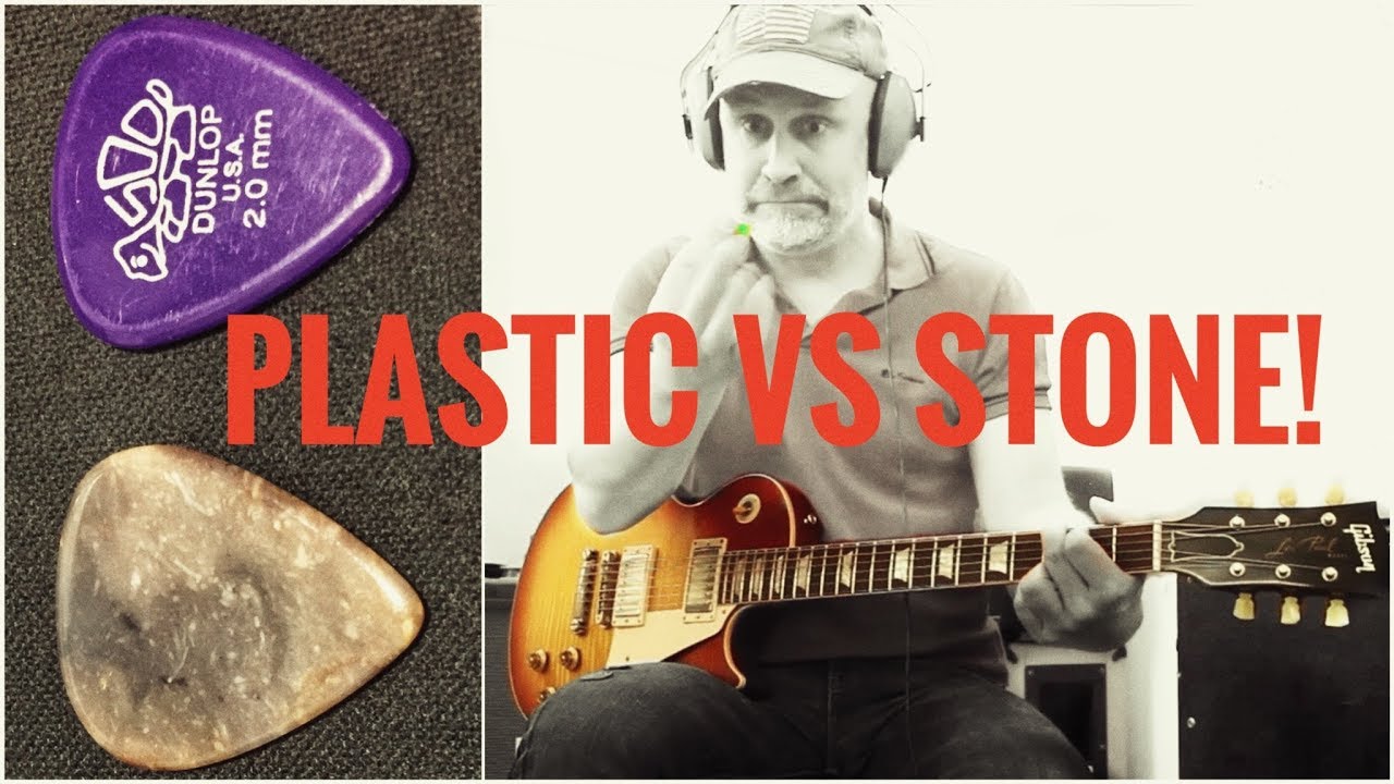STONE Guitar Pick - Surprisingly rich in Overtones and Attack!