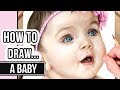 How to Draw a Face in Coloured Pencil | Baby Portrait Drawing Tutorial