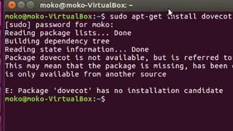 Solve ubuntu error - E: Package 'dovecot' has no installation candidate