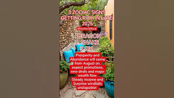3 LUCKY ZODIAC SIGNS GETTING RICH IN LATE 2025 Ricomoriofficial2025 Fengshui Everyfollowers 