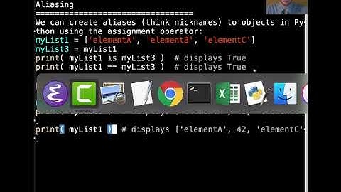 List Aliasing and Cloning
