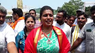 తిరుమలలో మళ్లీ నోరు జారిన మంత్రి రోజా//Tirumala temple minister Roja comment