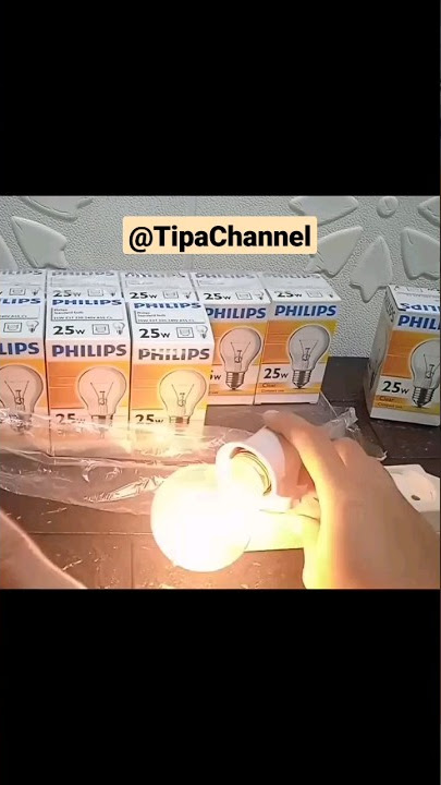 Lampu bohlam pijar Philips 25W cahaya kuning. Rekomendasi Produk.