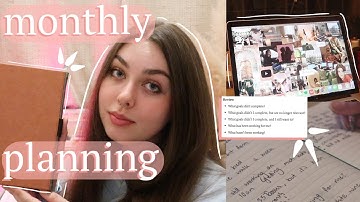 how i plan my month + monthly goal setting, how to reset at the end of the month, monthly review