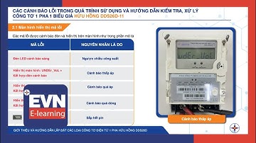 Phần 4 Cảnh báo lỗi và cách xử lý đối với công tơ điện tử Hữu Hồng DDS26D 1 pha 1 biểu giá