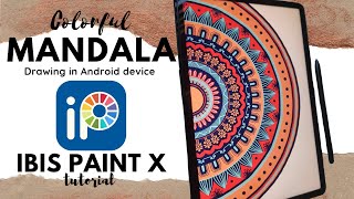 Mandala art in IBIS PAINT X, mandala drawing step by step for beginners, zentangle art drawing screenshot 5