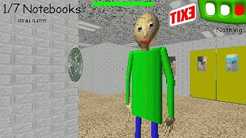 Did baldi get hit by a steamroller?! baldi 3D flat mod