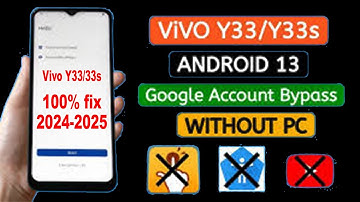 Vivo Y33s Frp Bypass  Without Pc Computer  Vivo Y33s Google Account Lock Unlock  Android 13 2024