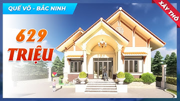 Mẫu Nhà Cấp 4 Mái Thái Tân Cổ Điển 4 Phòng Ngủ Xây Thô 629 TRIỆU Tại Huyện Quế Võ Tỉnh Bắc Ninh