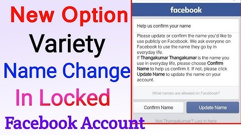Locked Facebook Account New Name Change Option In Telugu 2022/Facebook Your Account Has Been Locked