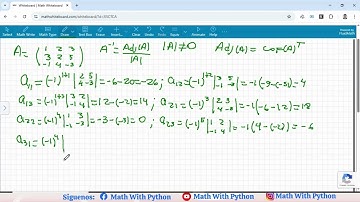 🔹 Cómo Calcular la Matriz Inversa – Paso 1: La Matriz Adjunto Explicada Fácilmente