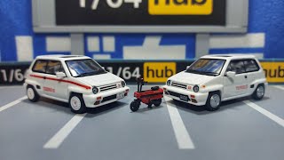 INNO64 1/64 Honda City Turbo II White With Red MOTOCOMPO