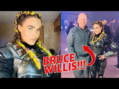 I'm in a movie with BRUCE WILLIS! - Cosmic Sin | Lana WWE | CJ Perry