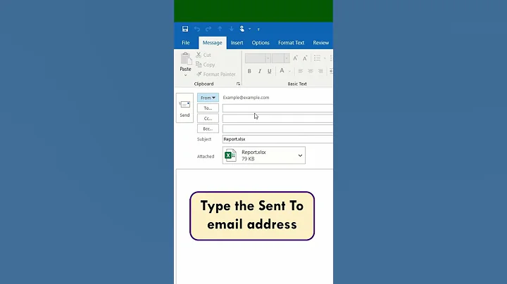 Send an Email with an Excel attachment quickly directly from Excel 📧 (without any VBA) #shorts