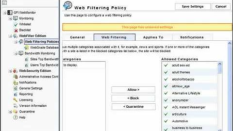GFI WebMonitor 2 Web Filtering Edition