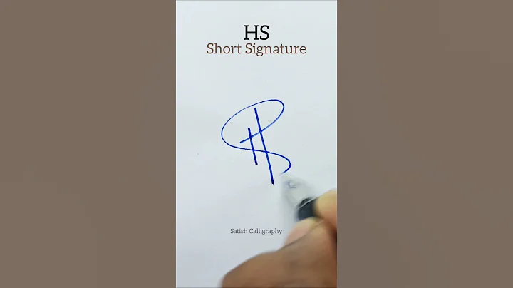 HS Short Signature #signature #shorts #satishcalligraphy