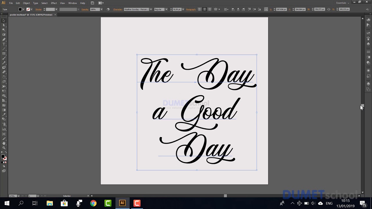 Cara Membuat Poster Motivasi Di Adobe Illustrator Youtube