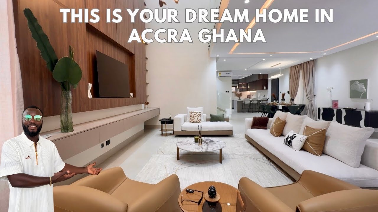 Этот полностью меблированный дом с 4 спальнями и бассейном — именно то, что вам нужно в Аккре, Гана.