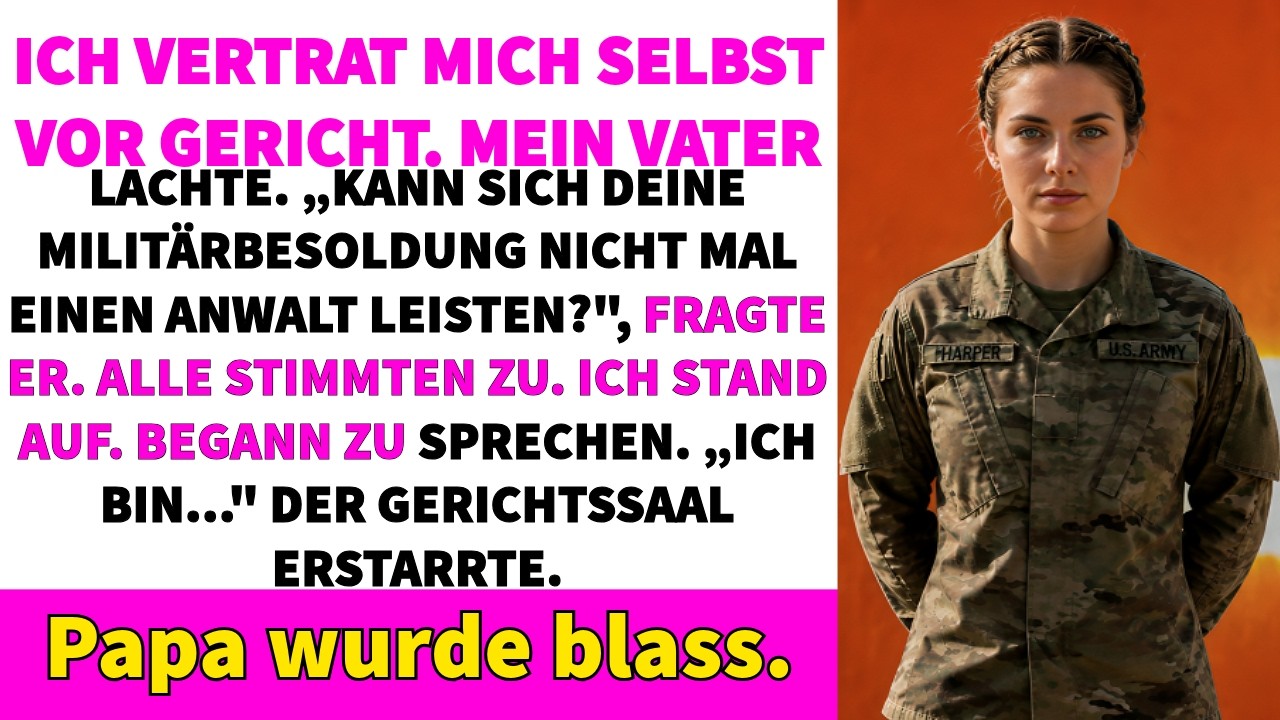 Ich stand allein in Uniform vor Gericht, während mein Vater und seine teuren Anwälte mich auslachten. „Nimm die 5.000 Dollar, Sophie, mehr bist du nicht wert“, schob er mir einen Scheck über den...