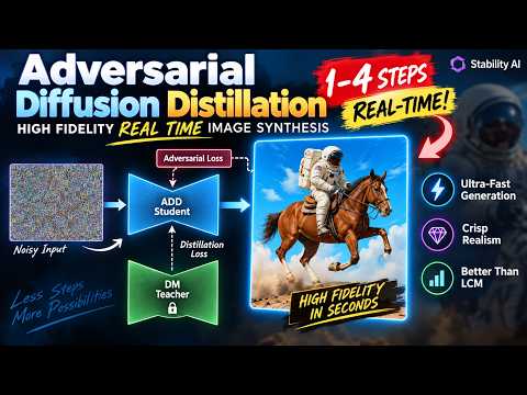 Why Adversarial Diffusion Distillation Solves Diffusion Speed Bottleneck in 1 Step | Stability AI