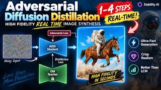 Full How Adversarial Diffusion Distillation Generates Images Instantly | Stability AI Update