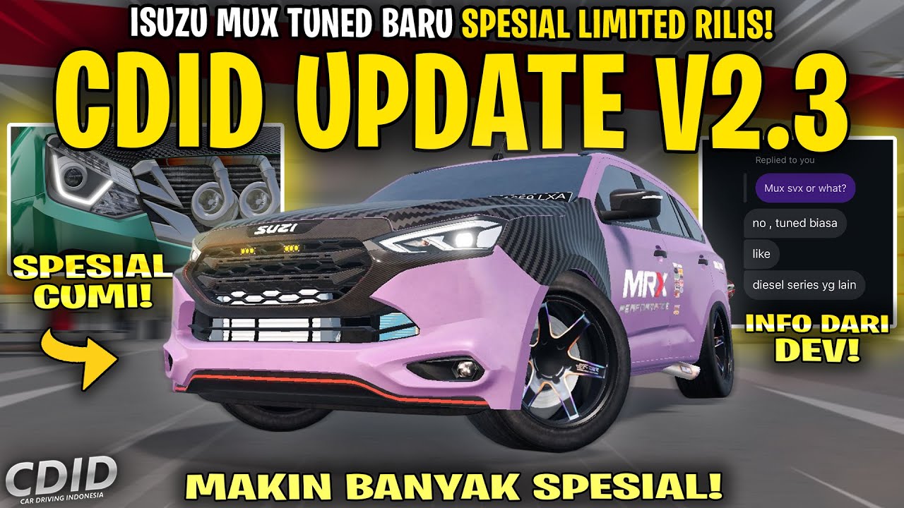 INFORMASI ISUZU MUX TUNED CUMI DARAT TWIN TURBO CDID UPDATE V2.3 ! DIESEL SERIES - CDID V2.3 Roblox