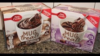 This is a taste test/review of the new betty crocker mug treats in
triple chocolate cake mix with fudge frosting and hot brownie top...