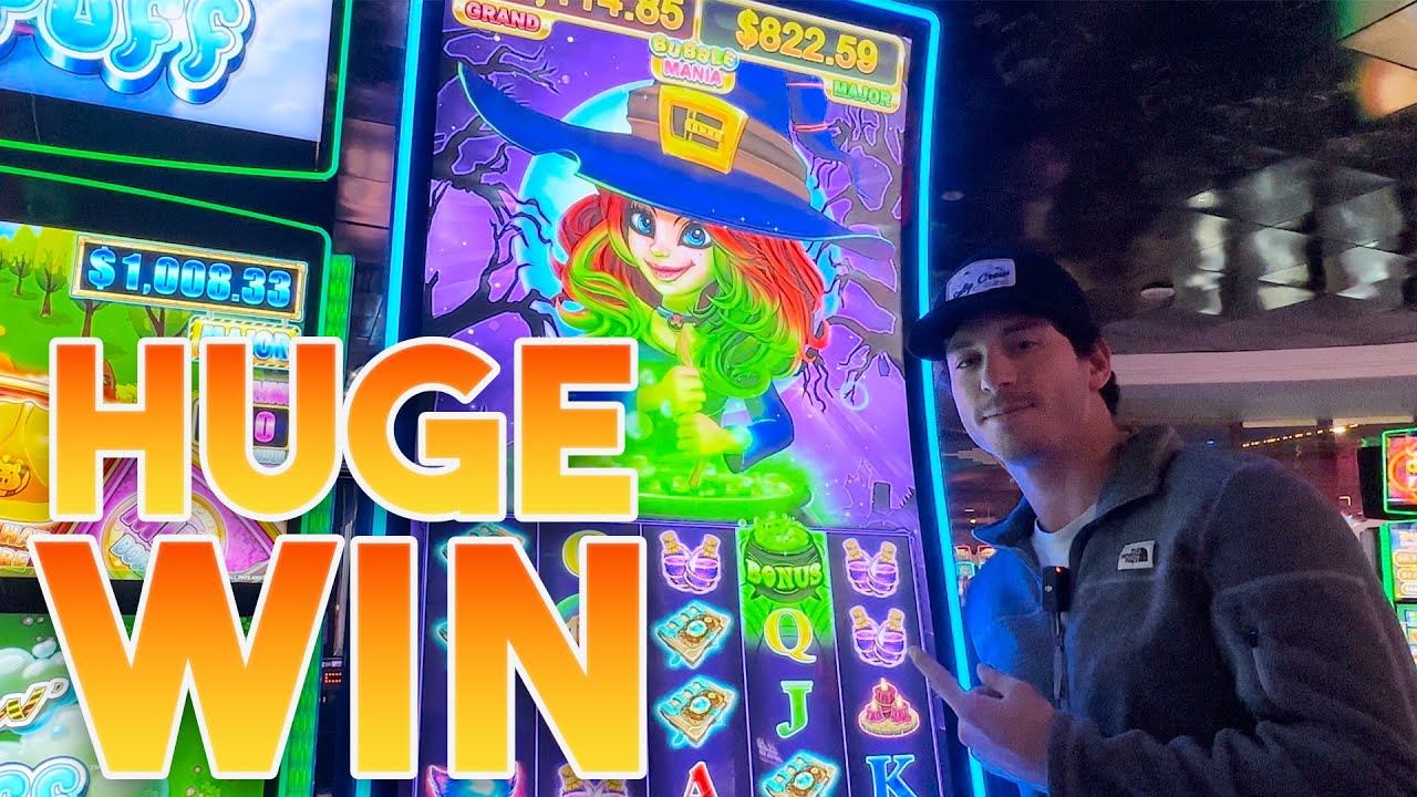 Huge Win On A New Bubble Mania Slot Machine At Coushatta Casino Resort